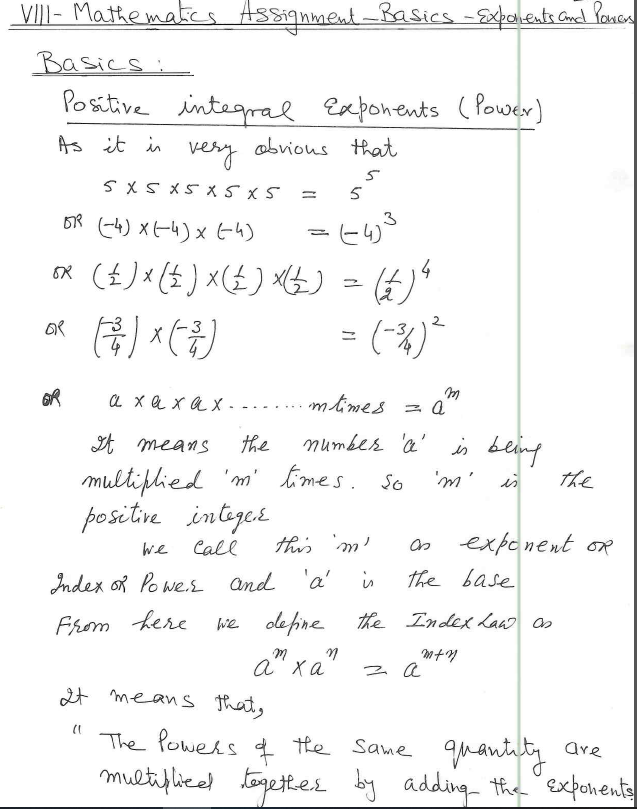 Grade 8 Exponents And Powers Math Practice Questions Tests Worksheets 